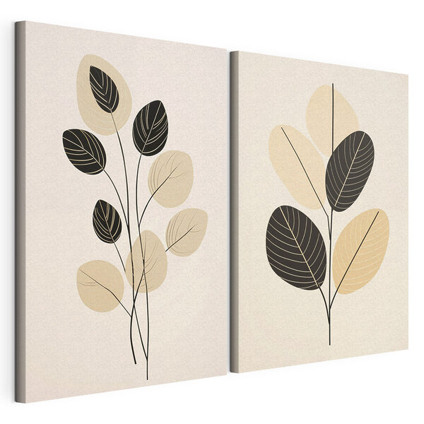 Artă botanică elegantă pentru spații moderne Tablou modular pe pânză Artă botanică elegantă pentru spații moderne