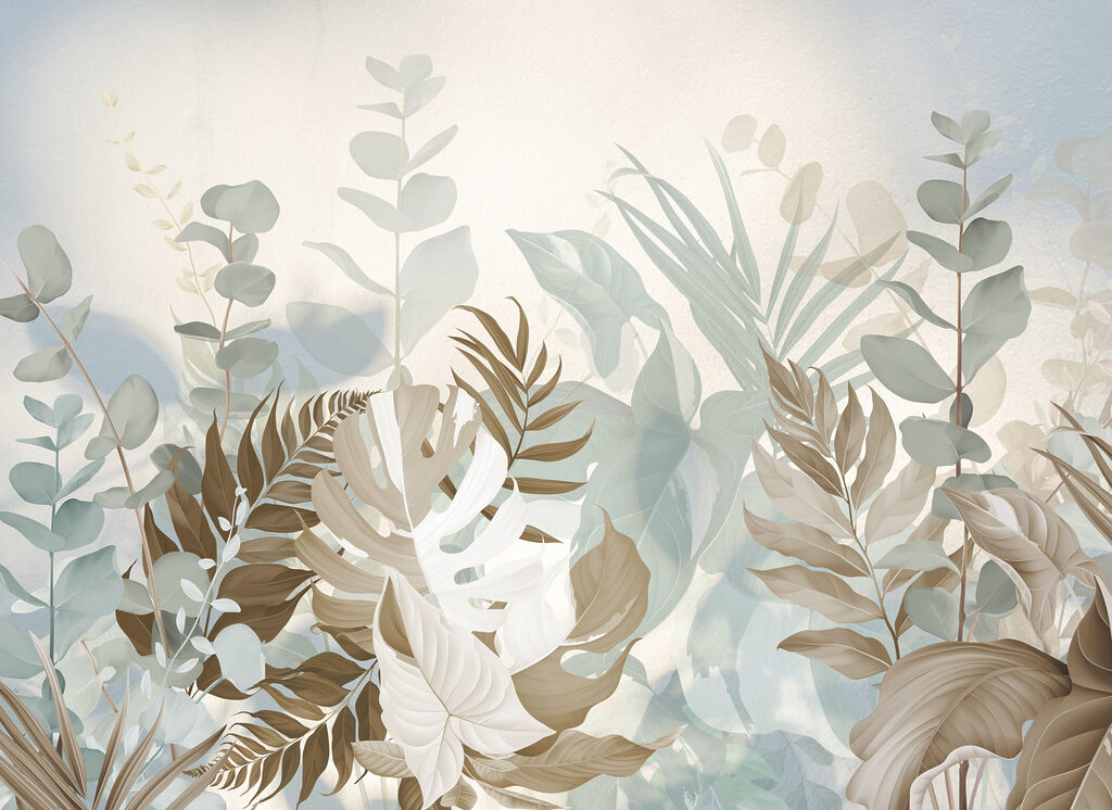Lush greens in soft pastel hues