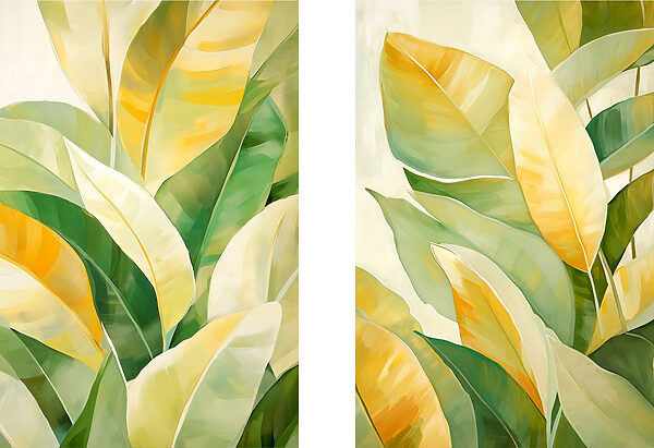 Vibrant Leaves in Soft Shades