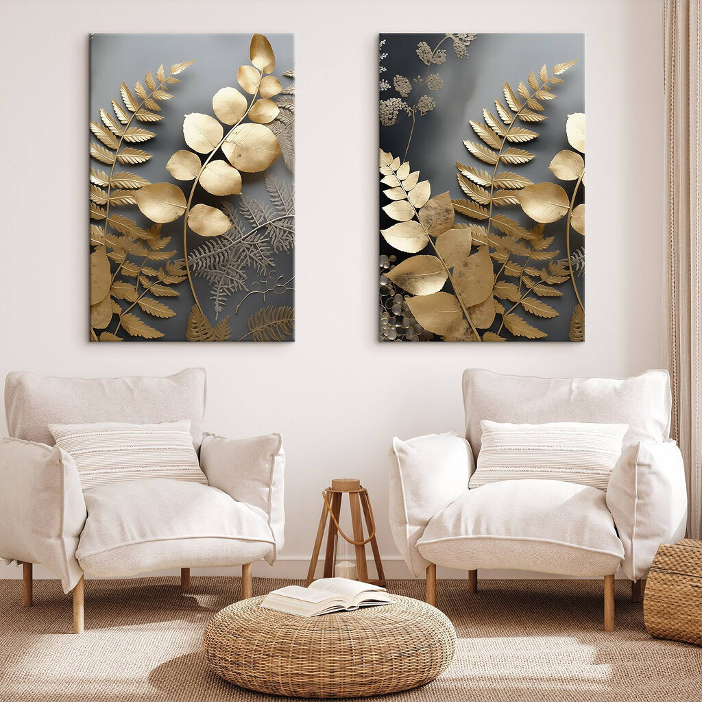 Delicate leaves in harmonious arrangement