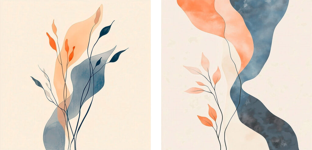 Gentle curves and warm hues combined