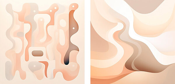 Soft curves in warm colors