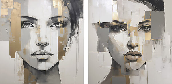 Painting of a woman's face