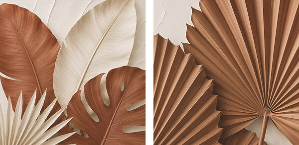 Nature-inspired earthy leaf arrangement