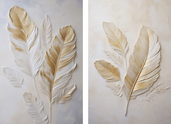 Elegant leaves in soft tones