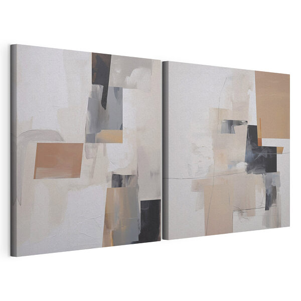 Painting of different shades of gray and black