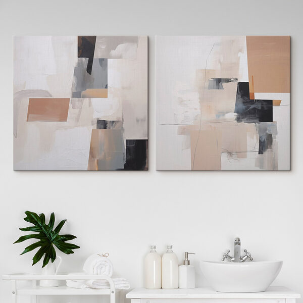 Painting of different shades of gray and black