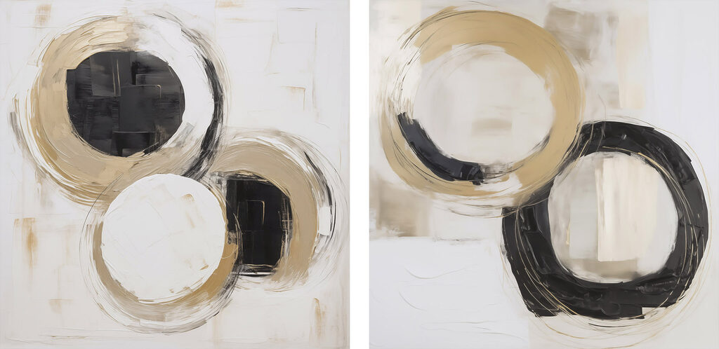Painting of circles and circles