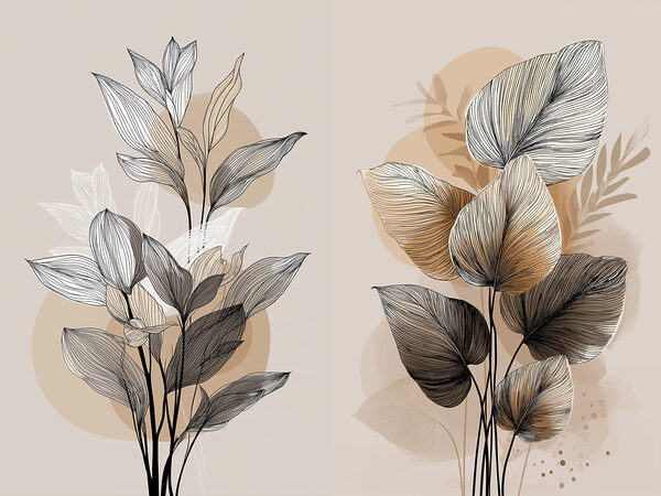 - Elegant botanical line art design