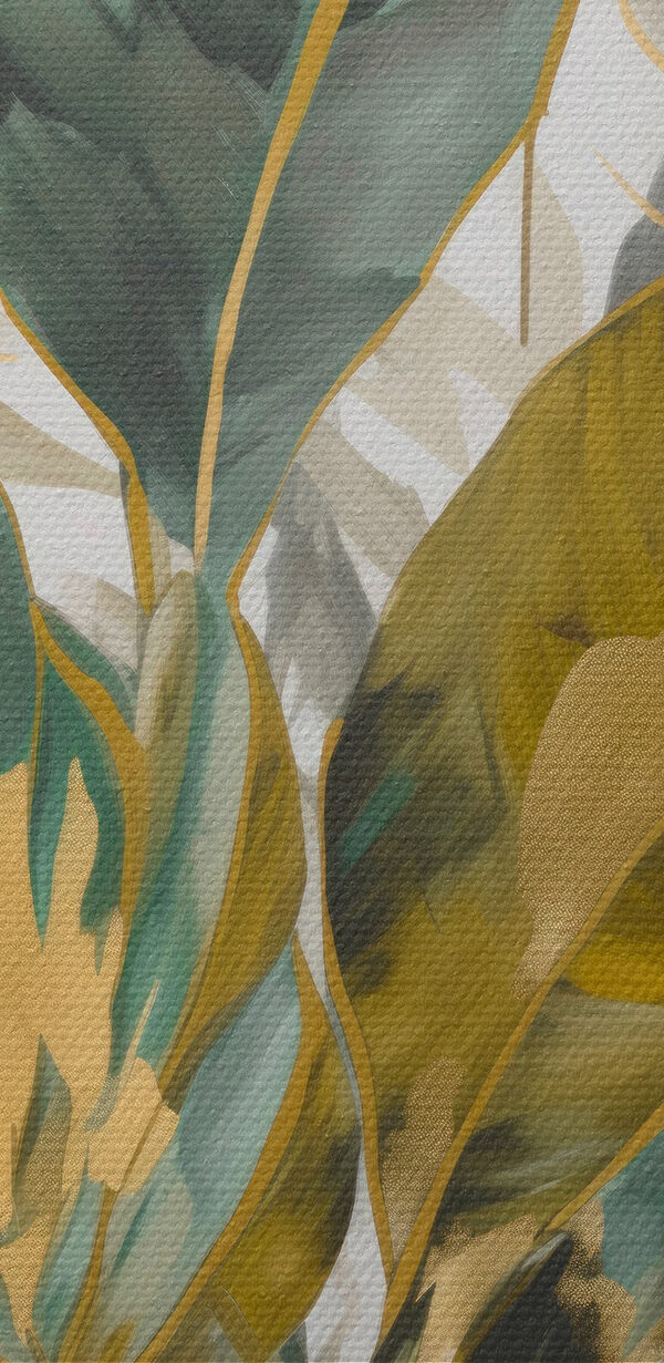 Painting of leaves and flowers