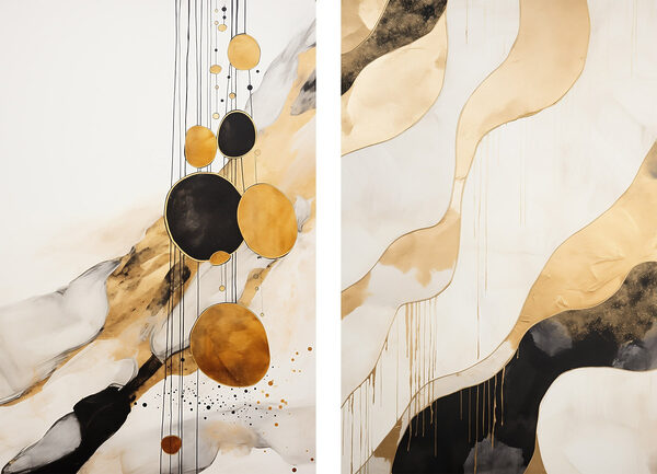 - Abstract forms in soothing tones