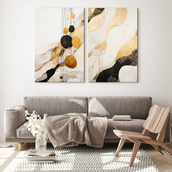 - Abstract forms in soothing tones