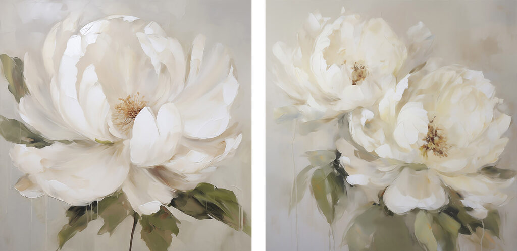 Painting of a white flower Painting of a white flower
