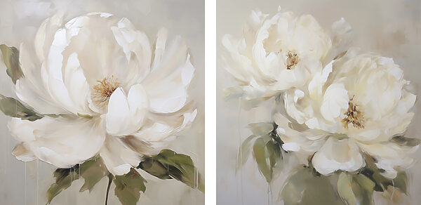 Painting of a white flower Painting of a white flower