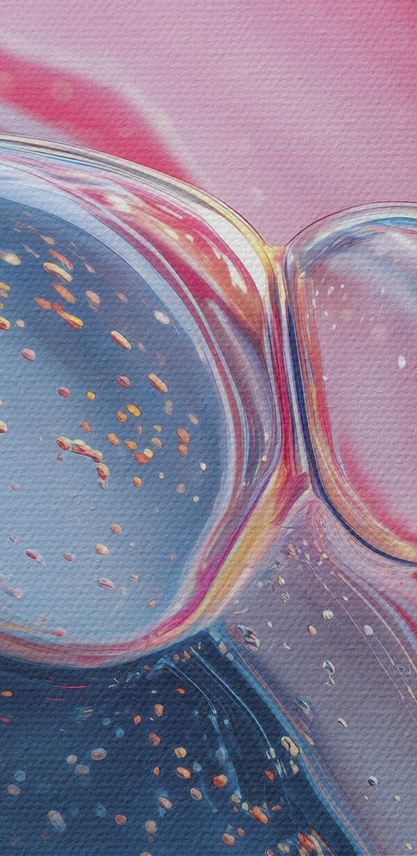 Colorful droplets on smooth surface