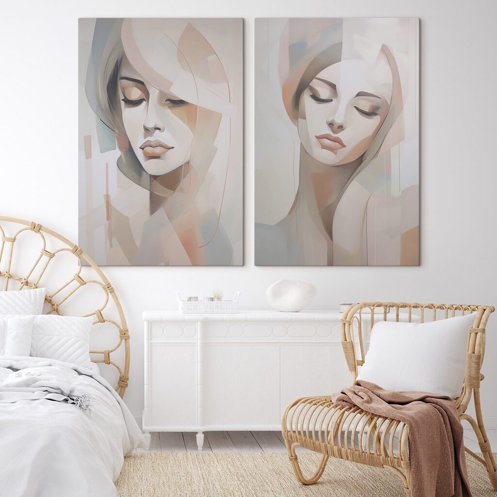 Painting of a woman's face