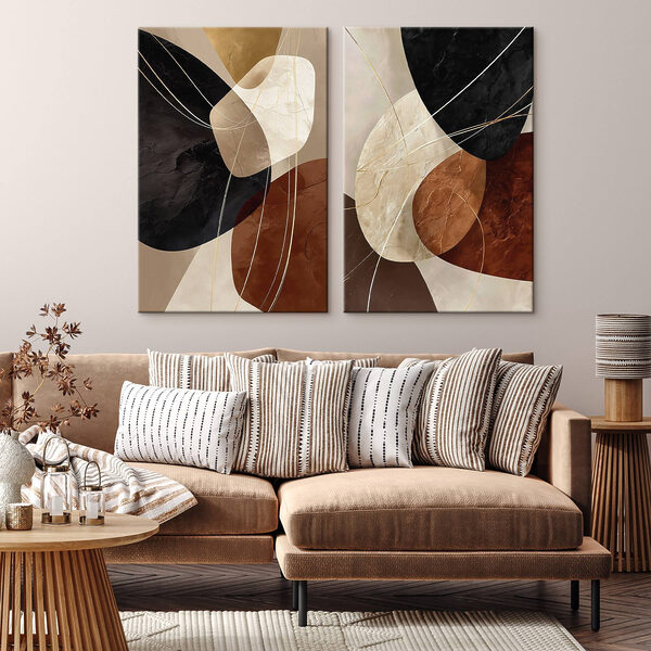 Abstract shapes in warm tones Abstract shapes in warm tones
