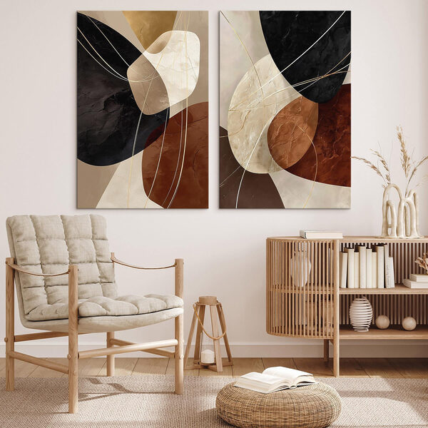 Abstract shapes in warm tones Abstract shapes in warm tones