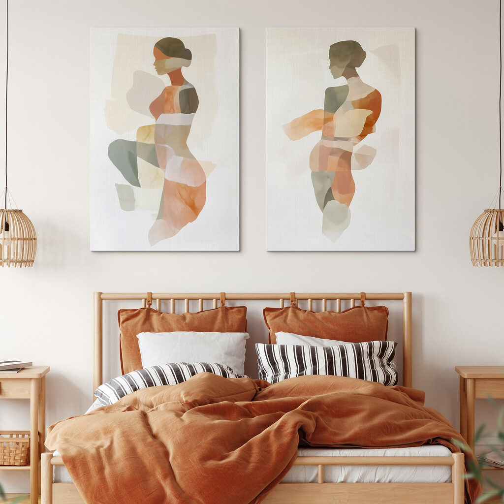 Woman's body with different colors