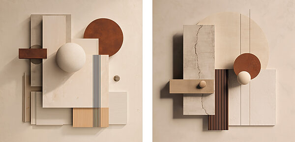 Collage of different shapes and colors Collage of different shapes and colors