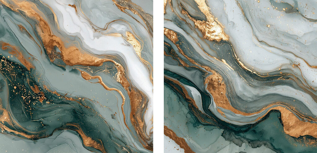 Swirling colors in harmonious pattern