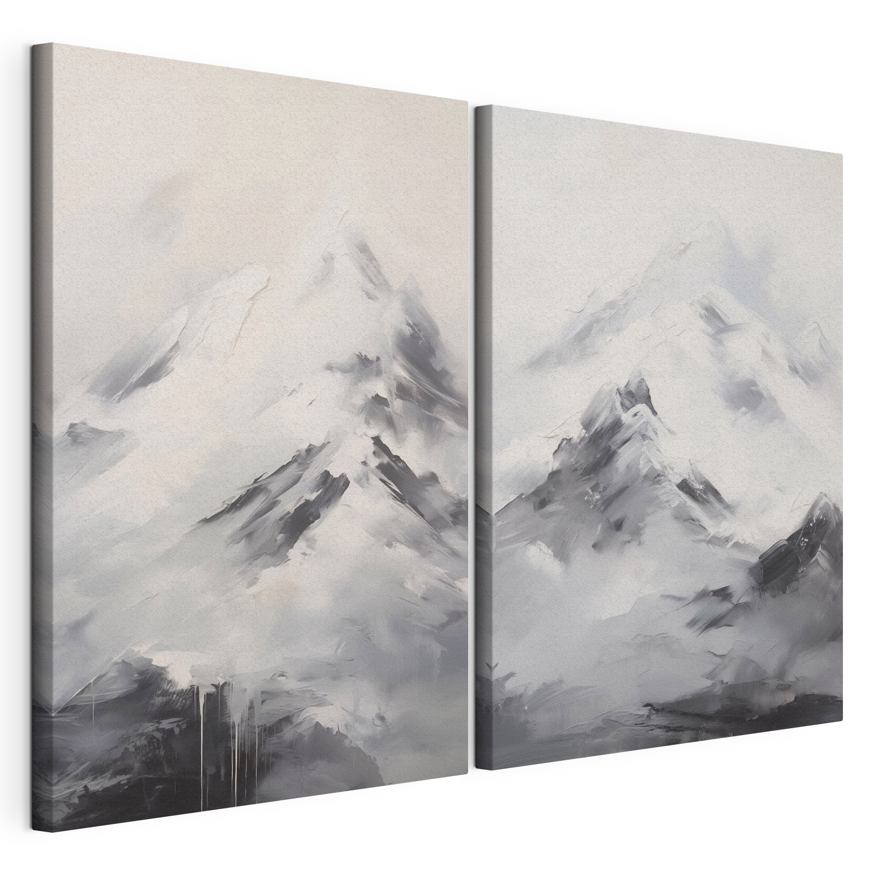 Painting of a mountain range
