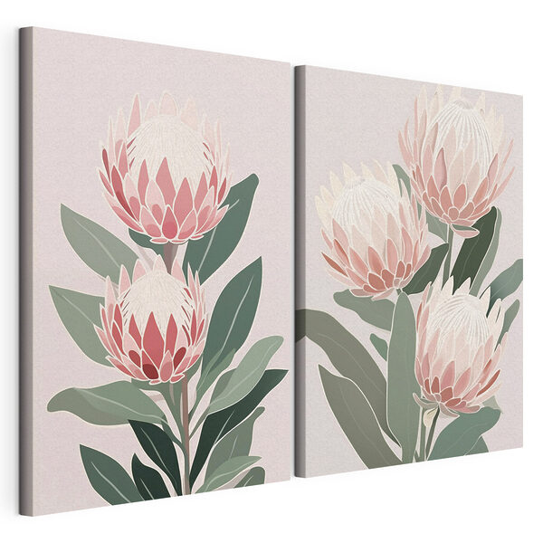 Tablou modular pe pânză Flori delicate în nuanțe pastelate delicate (SKU: m00846) Tablou modular pe pânză Tablou modular pe pânză Flori delicate în nuanțe pastelate delicate (SKU: m00846)