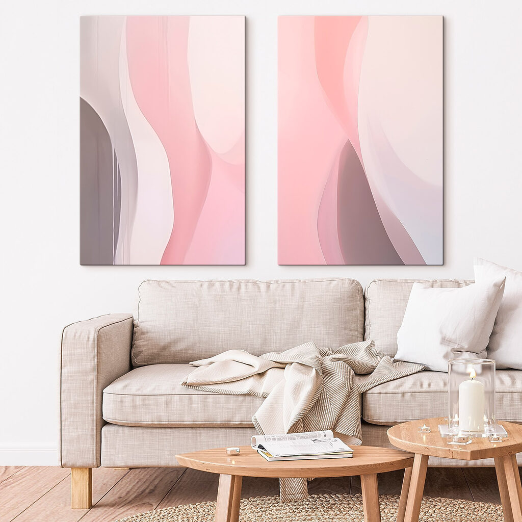 Soft curves in gentle hues Soft curves in gentle hues