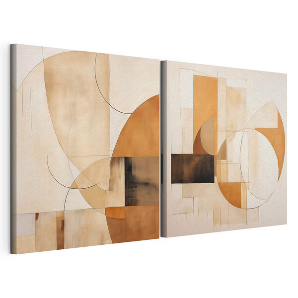 Două opere de artă Tablou modular pe pânză Două opere de artă