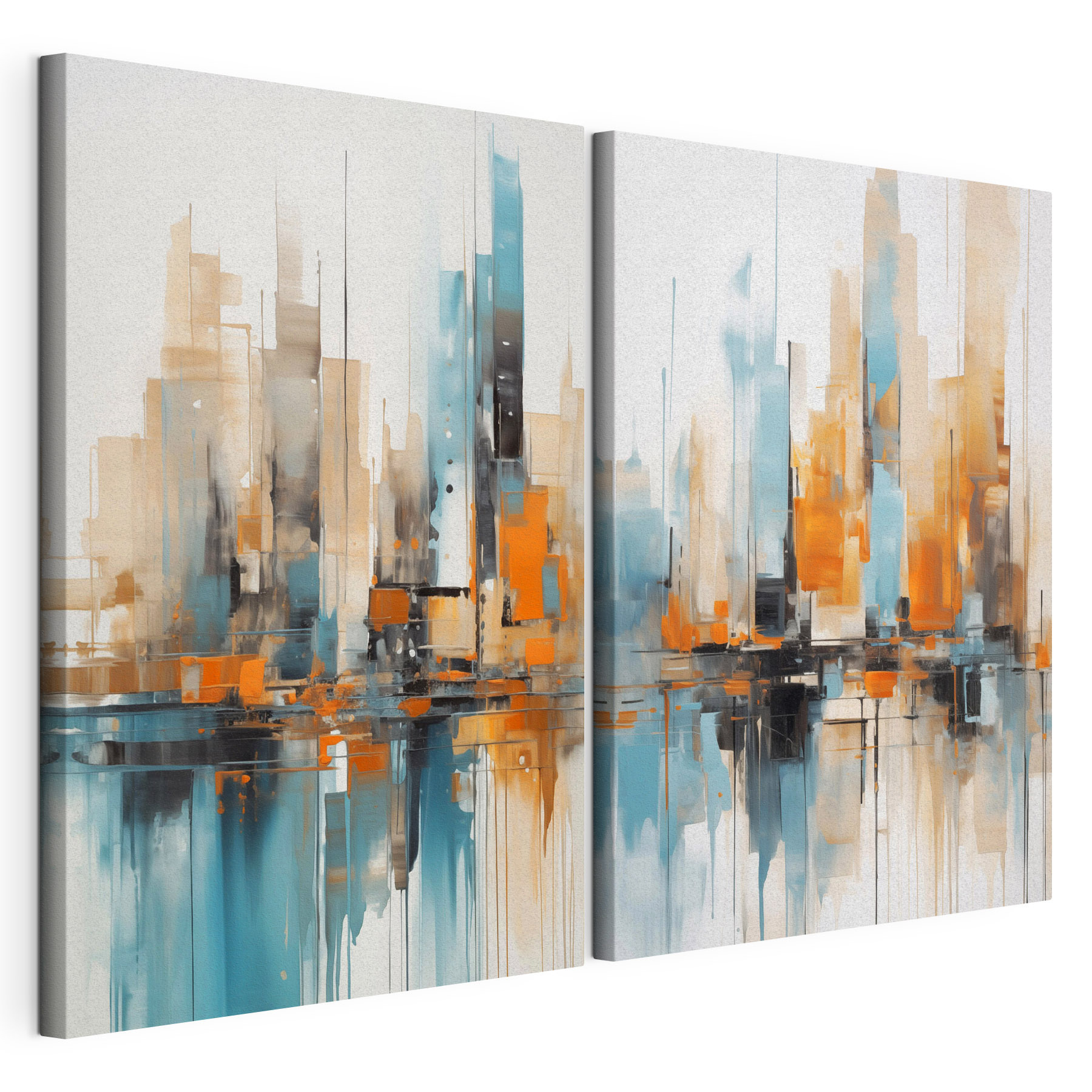 Painting of a city Painting of a city