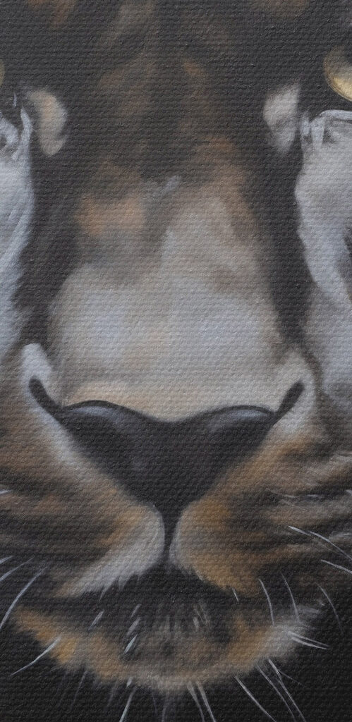 Painting of a leopard and a cheetah Painting of a leopard and a cheetah
