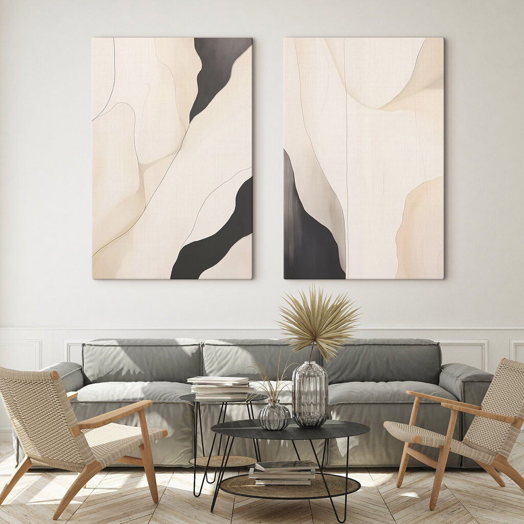 Abstract forms blend in harmony Abstract forms blend in harmony