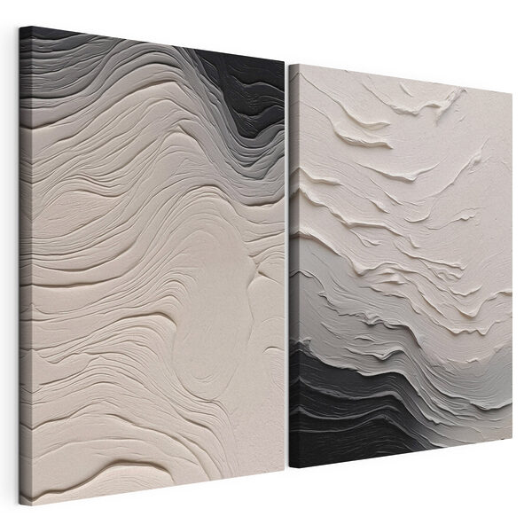 Valuri delicate de texturi fine Tablou modular pe pânză Valuri delicate de texturi fine