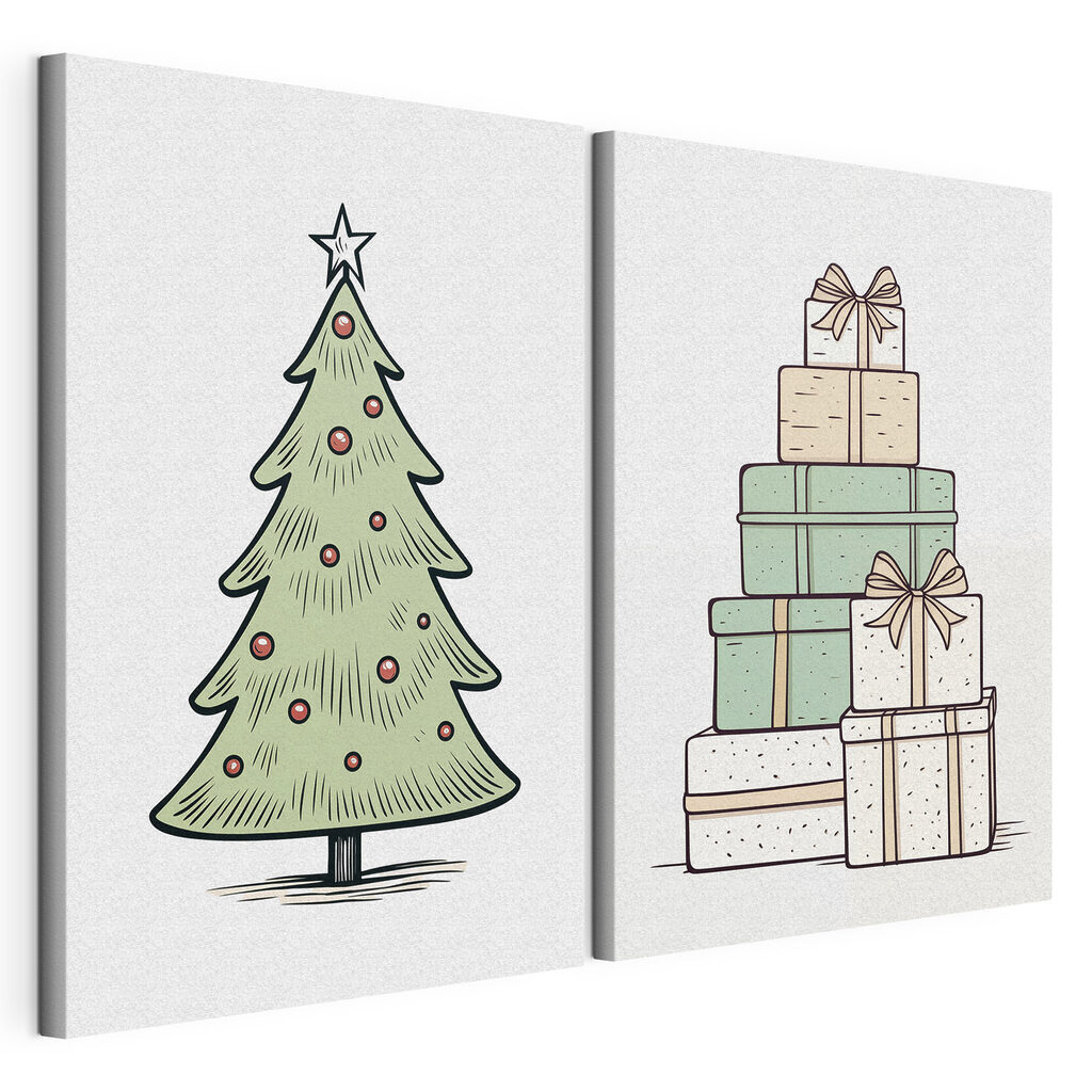 Christmas tree and presents