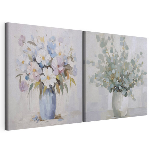 Painting of flowers in a vase