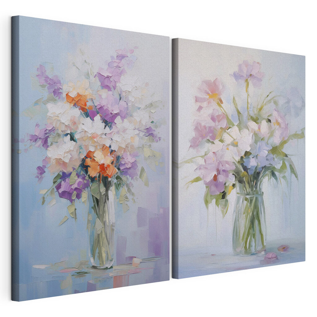 Painting of flowers in a vase