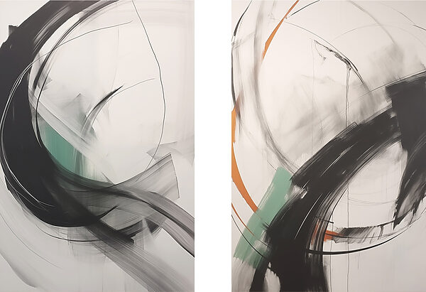 Dynamic strokes in monochrome harmony Dynamic strokes in monochrome harmony