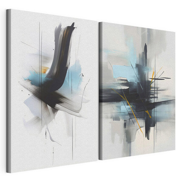 Două opere de artă Tablou modular pe pânză Două opere de artă
