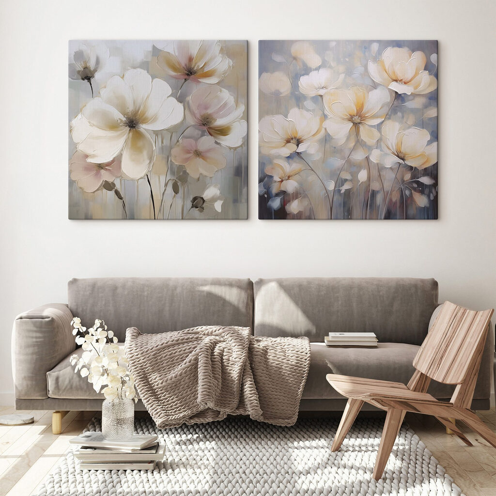 Delicate blooms in soft tones