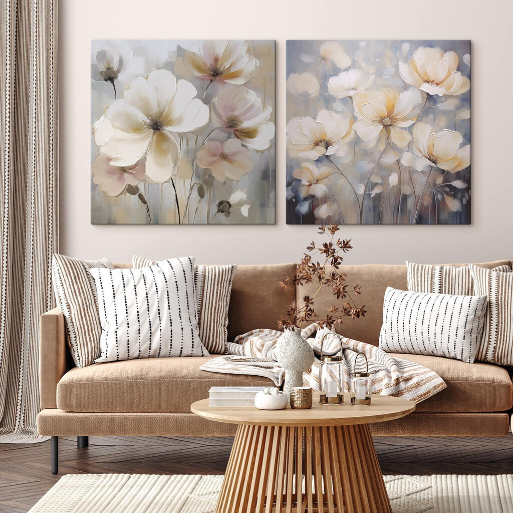 Delicate blooms in soft tones