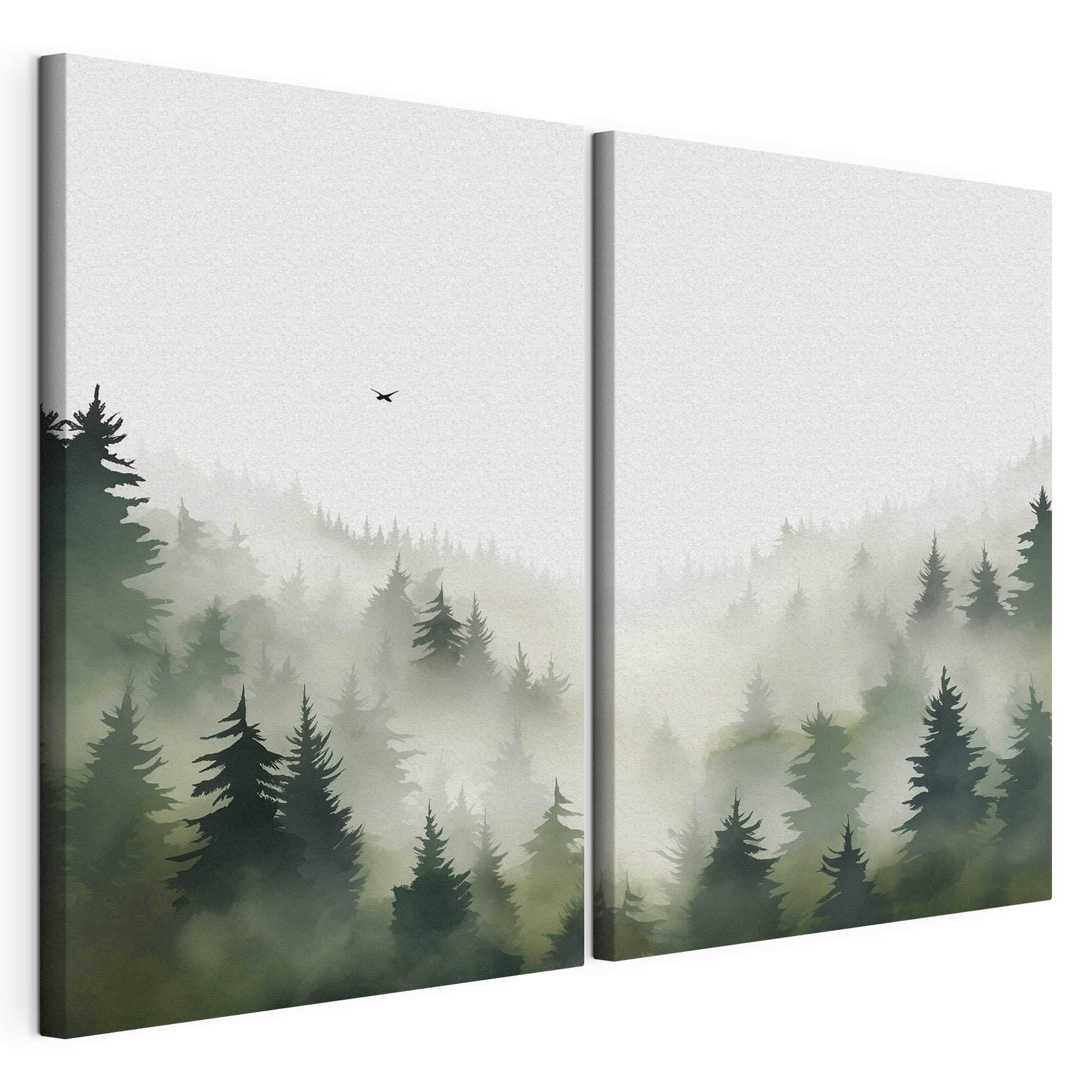 Bird flying over a forest Bird flying over a forest