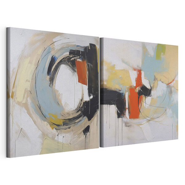 Două opere de artă Tablou modular pe pânză Două opere de artă