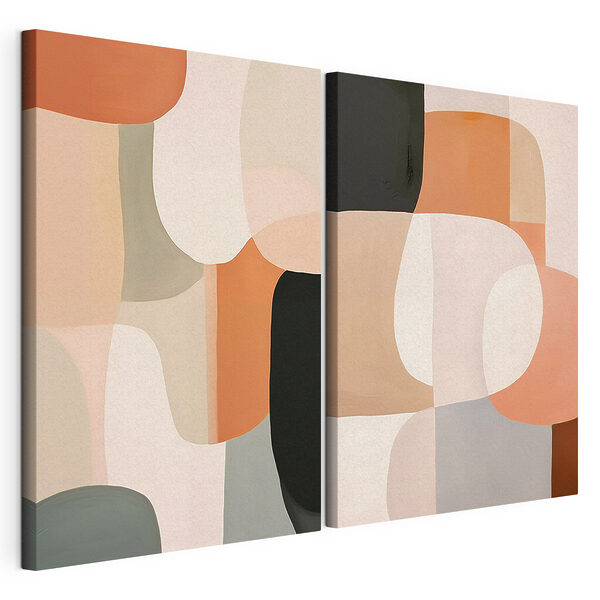 Tablou modular pe pânză Forme abstracte în culori liniștitoare (SKU: m01105) Tablou modular pe pânză Tablou modular pe pânză Forme abstracte în culori liniștitoare (SKU: m01105)