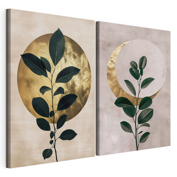 Tablou modular pe pânză Două fotografii ale unei plante