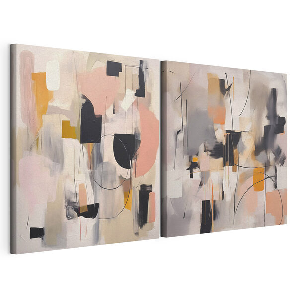 Tablou modular pe pânză Două tablouri de culori diferite (SKU: m01073) Tablou modular pe pânză Tablou modular pe pânză Două tablouri de culori diferite (SKU: m01073)