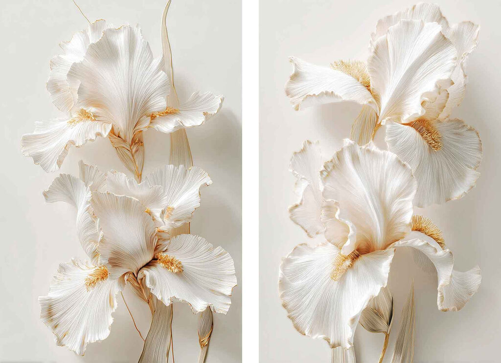 Collage of white flowers Collage of white flowers