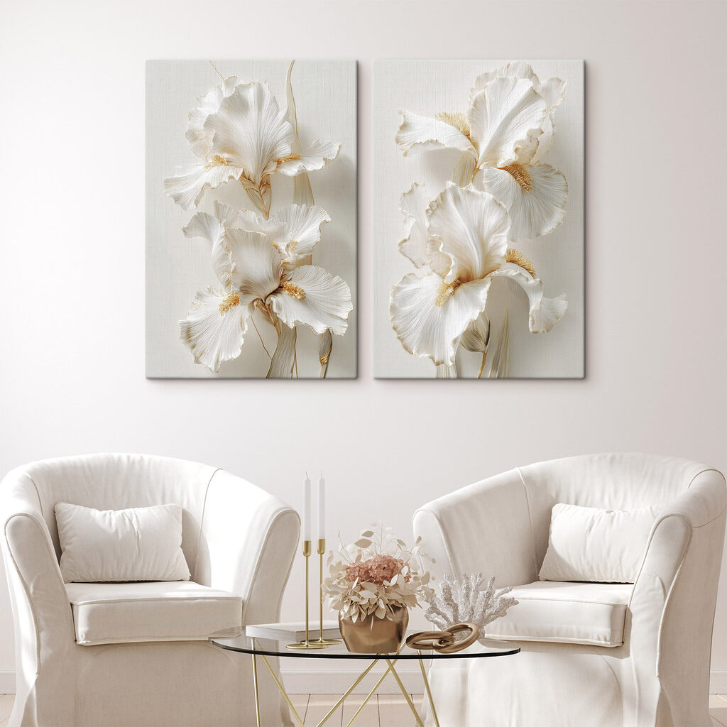Collage of white flowers Collage of white flowers