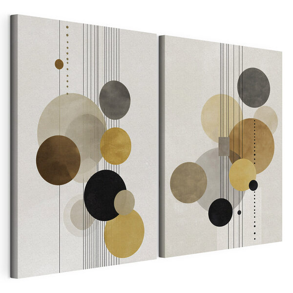 Pair of art pieces of circles Pair of art pieces of circles