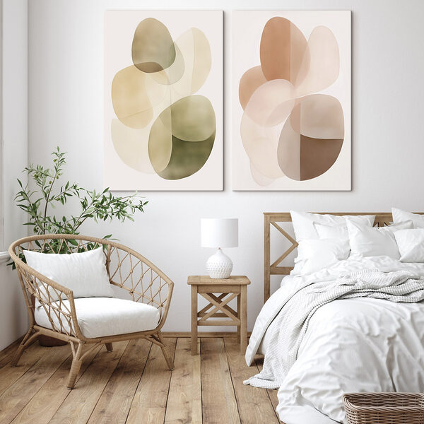 Soft shapes in harmonious tones