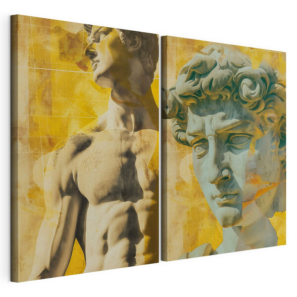 Tablou modular pe pânză Colaj cu o statuie (SKU: m01218) Tablou modular pe pânză Tablou modular pe pânză Colaj cu o statuie (SKU: m01218)